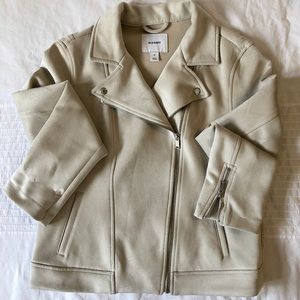 Faux Suede Moto Jacket